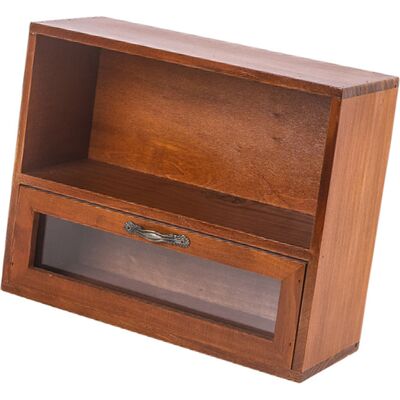 MCKENSA Boîte De Rangement De Bureau Avec Tiroir Et Placard Ouvert, Organisateur De Bureau Rétro En Bois Pour Bureau Ou Chambre. Publicité MCKENSA Boîte De Rangement De Bureau Avec Tiroir Et Placard Ouvert, Organisateur De Bureau Rétro En Bois Pour Bureau Ou Chambre. Publicité