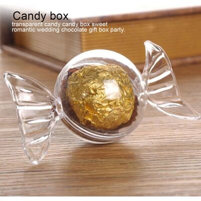 MCKENSA 12 Boîtes En Plastique Transparent En Forme De Bonbons, Idéales Pour Les Dragées Et Les Cadeaux De Mariage. Publicité MCKENSA 12 Boîtes En Plastique Transparent En Forme De Bonbons, Idéales Pour Les Dragées Et Les Cadeaux De Mariage. Publicité