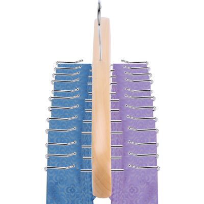 MCKENSA Porte-cravates En Bois Avec 24 Crochets, Support Rotatif Pour Ceintures, Rangement Pour Cravates, Beige - Publicité MCKENSA Porte-cravates En Bois Avec 24 Crochets, Support Rotatif Pour Ceintures, Rangement Pour Cravates, Beige - Publicité