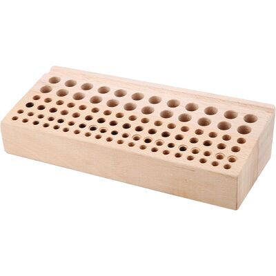 LBVIE Support Pour Outils De Travail Du Cuir À 98 Trous, Râtelier En Bois, Porte-outils Pour Poinçons En Bois, Organisateur - Publicité LBVIE Support Pour Outils De Travail Du Cuir À 98 Trous, Râtelier En Bois, Porte-outils Pour Poinçons En Bois, Organisateur - Publicité
