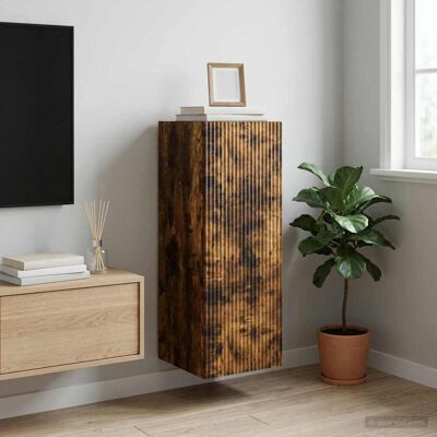Armoire Murale Chêne Fumé 33 X 34,5 X 90 Cm Bois D'Ingénierie Vidaxl - Publicité Armoire Murale Chêne Fumé 33 X 34,5 X 90 Cm Bois D'Ingénierie Vidaxl - Publicité