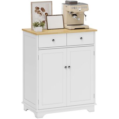 OEM Meuble De Rangement Buffet Salon Avec Placards À Portes, 2 Tiroirs Et Étagère Réglable, Armoire De Rangement Pour Salon, Cuisine, Chambre, Blanc Et Bois Naturel. Produit De Haute Qualité. Publicité OEM Meuble De Rangement Buffet Salon Avec Placards À Portes, 2 Tiroirs Et Étagère Réglable, Armoire De Rangement Pour Salon, Cuisine, Chambre, Blanc Et Bois Naturel. Produit De Haute Qualité. Publicité