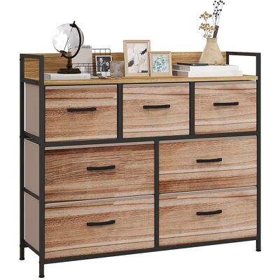 OEM Commode 7 Tiroirs Meuble De Rangement Tiroir En Tissu Pliant - Structure Acier Noir - 98 X 29 X 85 Cm - Publicité OEM Commode 7 Tiroirs Meuble De Rangement Tiroir En Tissu Pliant - Structure Acier Noir - 98 X 29 X 85 Cm - Publicité