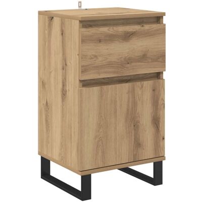Maison La Vie - Buffet Salon Moderne - Meuble De Rangement - Chêne Artisanal 35 X 40 X 70 Cm Bois D'Ingénierie Bu3218 - Publicité Maison La Vie - Buffet Salon Moderne - Meuble De Rangement - Chêne Artisanal 35 X 40 X 70 Cm Bois D'Ingénierie Bu3218 - Publicité