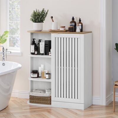 ACKERMAN Armoire D'Angle, Meuble De Salle De Bain D'Angle Avec Étagères Ouvertes, Meuble De Rangement Moderne Avec Portes À Grille Et Étagères Réglables, Adapté Pour Salle De Bain, Cuisine, Salon, Débarras, Co - Publicité ACKERMAN Armoire D'Angle, Meuble De Salle De Bain D'Angle Avec Étagères Ouvertes, Meuble De Rangement Moderne Avec Portes À Grille Et Étagères Réglables, Adapté Pour Salle De Bain, Cuisine, Salon, Débarras, Co - Publicité