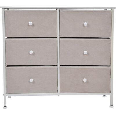 OEM Jeffergarden Armoire De Rangement En Tissu Non Tissé À 3 Niveaux Et 6 Tiroirs Avec Poignées, Meubles De Chambre À Coucher, Blanc-dou - Publicité OEM Jeffergarden Armoire De Rangement En Tissu Non Tissé À 3 Niveaux Et 6 Tiroirs Avec Poignées, Meubles De Chambre À Coucher, Blanc-dou - Publicité