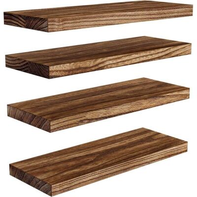 OEM Étagères Murales, Etagere Murale De 40 Cm, Étagères Murales En Bois De Paulownia, Ensemble De 4 Étagères En Bois Pour Salle De Bain, Chambre, Bureau, Salon, Cuisine, Etc. (brun Clair) - Publicité OEM Étagères Murales, Etagere Murale De 40 Cm, Étagères Murales En Bois De Paulownia, Ensemble De 4 Étagères En Bois Pour Salle De Bain, Chambre, Bureau, Salon, Cuisine, Etc. (brun Clair) - Publicité