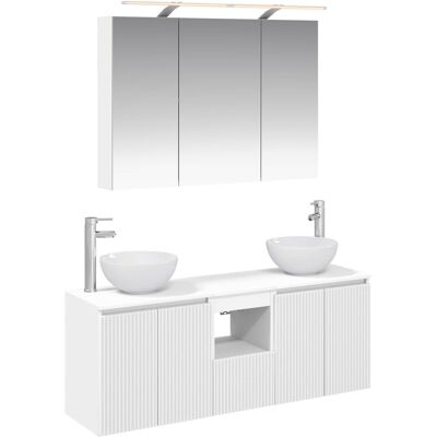 Ensemble D'Armoire De Salle De Bain 4 Pcs Blanc Vidaxl - Publicité Ensemble D'Armoire De Salle De Bain 4 Pcs Blanc Vidaxl - Publicité