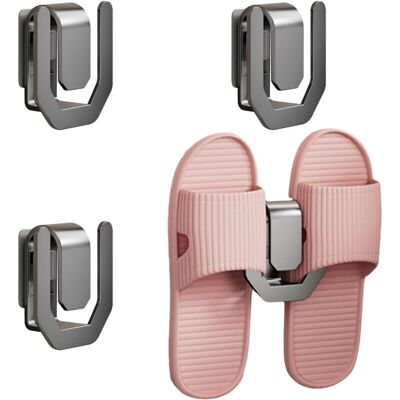 OEM Lot De 4 Étagères À Chaussures Murales Sans Perçage En Acier Au Carbone Pour Salle De Bain, Chambre, Dressing Ou Couloir - Publicité OEM Lot De 4 Étagères À Chaussures Murales Sans Perçage En Acier Au Carbone Pour Salle De Bain, Chambre, Dressing Ou Couloir - Publicité