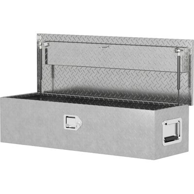 OEM Boîte À Outils Pour Remorque Boîte De Rangement En Aluminium Poignées Larges Et Antidérapantes 99 X 33 X 25,5 Cm Argent - Publicité OEM Boîte À Outils Pour Remorque Boîte De Rangement En Aluminium Poignées Larges Et Antidérapantes 99 X 33 X 25,5 Cm Argent - Publicité