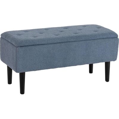 OEM Banquette Capitonnée Avec Coffre De Rangement, Aspect Cachemire, Jusqu'à 120 Kg, Structure En Bois Naturel, 95 X 38 X 45 Cm, Bleu - Publicité OEM Banquette Capitonnée Avec Coffre De Rangement, Aspect Cachemire, Jusqu'à 120 Kg, Structure En Bois Naturel, 95 X 38 X 45 Cm, Bleu - Publicité