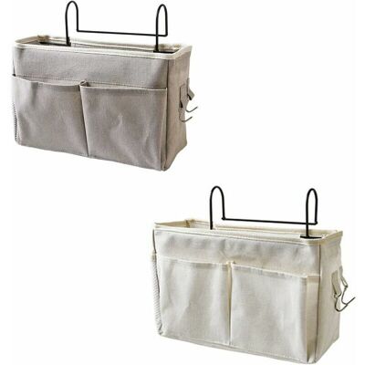 OEM 1 Poche De Lit, Organisateur Suspendu Chevet En Toile Imperméable, Panier Rangement Lit Avec Poches Multiples, Pour Livres Téléphone Revues Chambre À Coucher - Publicité OEM 1 Poche De Lit, Organisateur Suspendu Chevet En Toile Imperméable, Panier Rangement Lit Avec Poches Multiples, Pour Livres Téléphone Revues Chambre À Coucher - Publicité