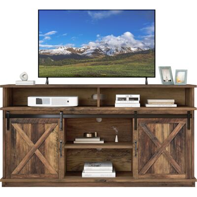 ACKERMAN =295182183aaz Grand Meuble Tv, Buffet, Meuble Multimédia Avec 2 Portes Coulissantes Classiques, Étagères Réglables Pour Salon, Salle À Manger, Style Campagnard 148 X 40 X 78 Cm - Publicité ACKERMAN =295182183aaz Grand Meuble Tv, Buffet, Meuble Multimédia Avec 2 Portes Coulissantes Classiques, Étagères Réglables Pour Salon, Salle À Manger, Style Campagnard 148 X 40 X 78 Cm - Publicité