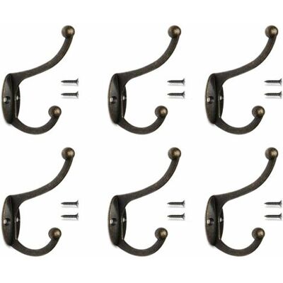OEM Royaluxe- Norcks 6pcs Patère Porte Manteau Murale Vintage Crochet Métal De Porte Chapeau Crochet Rétro Pour Porte-manteau Salle De Bain Cuisine Fonte De Fer Laiton Bronze Design - Publicité OEM Royaluxe- Norcks 6pcs Patère Porte Manteau Murale Vintage Crochet Métal De Porte Chapeau Crochet Rétro Pour Porte-manteau Salle De Bain Cuisine Fonte De Fer Laiton Bronze Design - Publicité