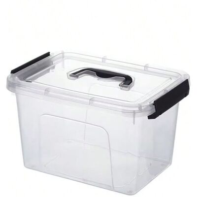 JARDIBRIC Boîte De Rangement En Plastique - Transparent Avec Couvercle - Dimensions : Environ 27.5 X 19.5 X 16cm(noir) - Publicité JARDIBRIC Boîte De Rangement En Plastique - Transparent Avec Couvercle - Dimensions : Environ 27.5 X 19.5 X 16cm(noir) - Publicité