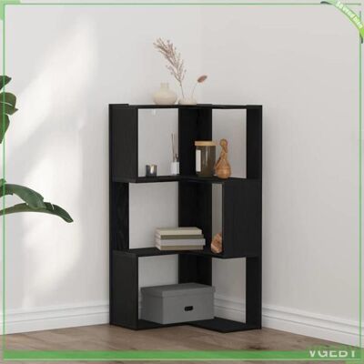 OEM Bibliothèque D'Angle - Chêne Noir - 50 X 50 X 102 Cm - Bois D'Ingénierie - Design Moderne - Publicité OEM Bibliothèque D'Angle - Chêne Noir - 50 X 50 X 102 Cm - Bois D'Ingénierie - Design Moderne - Publicité