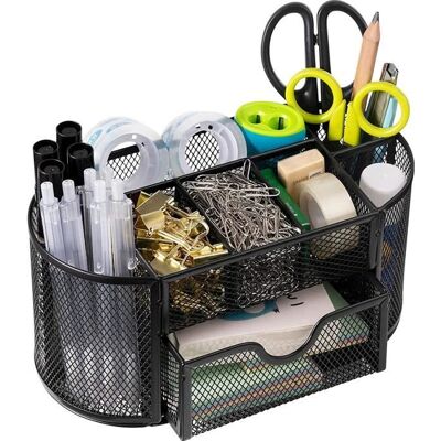 BARBAYDOS Organisateur De Bureau - Métal Grillagé - Noir - 9 Compartiments - Durable Et Pratique - Publicité BARBAYDOS Organisateur De Bureau - Métal Grillagé - Noir - 9 Compartiments - Durable Et Pratique - Publicité
