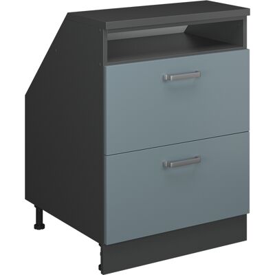 Meuble De Rangement Sous Pente Rion, Bleu-gris, 60x81.6cm 2 Tiroirs, 60 Cm De Profondeur, Vicco - Publicité Meuble De Rangement Sous Pente Rion, Bleu-gris, 60x81.6cm 2 Tiroirs, 60 Cm De Profondeur, Vicco - Publicité