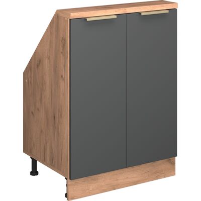 Meuble De Rangement Sous Pente Rion, Anthracite-or, 60x81.6cm Avec 2 Portes, Vicco - Publicité Meuble De Rangement Sous Pente Rion, Anthracite-or, 60x81.6cm Avec 2 Portes, Vicco - Publicité