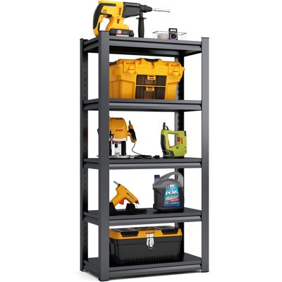 ACKERMAN Étagère Métallique Industrielle À 5 Niveaux H160cm Capacité De Charge 650kg, Étagère Lourde En Acier, Réglable En Hauteur Pour Garage, Stockage Et Maison, Sans Bois, Résistant Aux Rayures, H160cm X L8 - Publicité ACKERMAN Étagère Métallique Industrielle À 5 Niveaux H160cm Capacité De Charge 650kg, Étagère Lourde En Acier, Réglable En Hauteur Pour Garage, Stockage Et Maison, Sans Bois, Résistant Aux Rayures, H160cm X L8 - Publicité