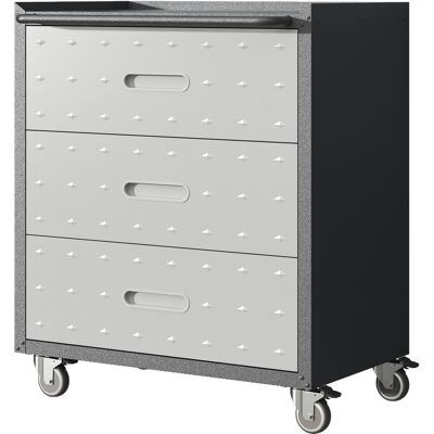 ACKERMAN Armoire À Outils Robuste En Métal Avec Roulettes - Meuble À Outils 3 Tiroirs, 75 X 42 X 88 Cm, Noir/gris, Pour Garage, Bureau Et Maison - Publicité ACKERMAN Armoire À Outils Robuste En Métal Avec Roulettes - Meuble À Outils 3 Tiroirs, 75 X 42 X 88 Cm, Noir/gris, Pour Garage, Bureau Et Maison - Publicité
