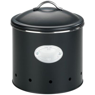 OEM Boite De Rangement Métal 4 L – Couvercle Amovible – Ø 18,7 Cm X Hauteur 21 Cm – Pour Stockage Aliments Secs – Noir - Publicité OEM Boite De Rangement Métal 4 L – Couvercle Amovible – Ø 18,7 Cm X Hauteur 21 Cm – Pour Stockage Aliments Secs – Noir - Publicité