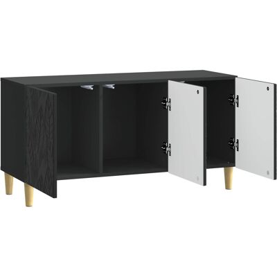 Vidaxl Tv Cabinet 99 X 34.5 X 50 Cm Black Engineered Wood - Publicité Vidaxl Tv Cabinet 99 X 34.5 X 50 Cm Black Engineered Wood - Publicité