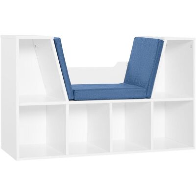 OEM Homcom Bibliothèque Banc 2 En 1 Avec Coussins De Siège, Étagère Cube 6 Compartiments Ouverts Et 2 Niveaux, Meuble De Rangement Pour Salon, Chambre À Coucher, Bureau, 102 X 30 X 61 Cm, Bleu - Publicité OEM Homcom Bibliothèque Banc 2 En 1 Avec Coussins De Siège, Étagère Cube 6 Compartiments Ouverts Et 2 Niveaux, Meuble De Rangement Pour Salon, Chambre À Coucher, Bureau, 102 X 30 X 61 Cm, Bleu - Publicité