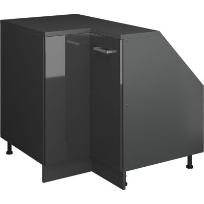 Meuble De Rangement Sous Pente Armoire D'Angle Rion, Anthracite Haute Brillance, 75.6x81.6cm 1 Porte, 60 Cm De Profondeur, Vicco - Publicité Meuble De Rangement Sous Pente Armoire D'Angle Rion, Anthracite Haute Brillance, 75.6x81.6cm 1 Porte, 60 Cm De Profondeur, Vicco - Publicité