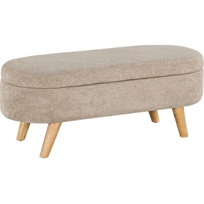 OEM Banc De Chevet Rembourré Avec Espace De Rangement Rétractable, En Bois Et Polyester, 110 X 40 X 43 Cm, Beige - Publicité OEM Banc De Chevet Rembourré Avec Espace De Rangement Rétractable, En Bois Et Polyester, 110 X 40 X 43 Cm, Beige - Publicité