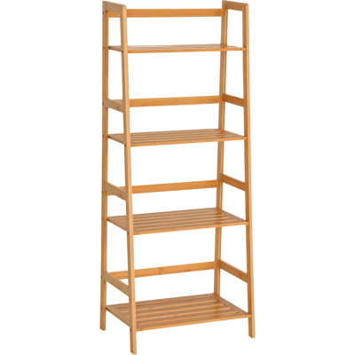 OEM Etagère Échelle En Bambou 4 Niveaux Bibliothèque Style Naturel 48l X 31 5l X 120h Cm - Publicité OEM Etagère Échelle En Bambou 4 Niveaux Bibliothèque Style Naturel 48l X 31 5l X 120h Cm - Publicité