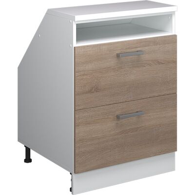 Meuble De Rangement Sous Pente Rion, Sonoma, 60x81.6cm 2 Tiroirs, 60 Cm De Profondeur, Vicco - Publicité Meuble De Rangement Sous Pente Rion, Sonoma, 60x81.6cm 2 Tiroirs, 60 Cm De Profondeur, Vicco - Publicité