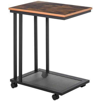 OEM Table D'Appoint En Forme De C, Chariot À Roulettes, Desserte, Table Pour Ordinateur Portable, Table Basse, Table De Chevet, Table De Nuit Avec Structure En Métal, Design Industriel, Noir Et Finitio... Publicité OEM Table D'Appoint En Forme De C, Chariot À Roulettes, Desserte, Table Pour Ordinateur Portable, Table Basse, Table De Chevet, Table De Nuit Avec Structure En Métal, Design Industriel, Noir Et Finitio... Publicité