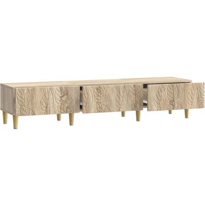 Vidaxl Tv Cabinet 147 X 34.5 X 30 Cm Sonoma Oak Engineered Wood - Publicité Vidaxl Tv Cabinet 147 X 34.5 X 30 Cm Sonoma Oak Engineered Wood - Publicité