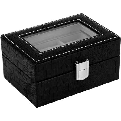 MCKENSA Boîte De Rangement Portable Style Rétro Pour Bijoux, Étui Et Présentoir À Bagues (noir) - Publicité MCKENSA Boîte De Rangement Portable Style Rétro Pour Bijoux, Étui Et Présentoir À Bagues (noir) - Publicité