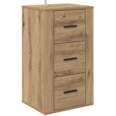 Maison La Vie - Buffet Salon Moderne - Meuble De Rangement - Chêne Artisanal 40 X 33 X 70 Cm Bois D'Ingénierie Bu3227 - Publicité Maison La Vie - Buffet Salon Moderne - Meuble De Rangement - Chêne Artisanal 40 X 33 X 70 Cm Bois D'Ingénierie Bu3227 - Publicité
