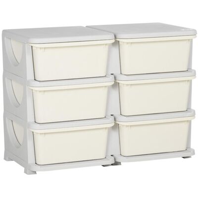 OEM Boîte De Rangement En Plastique, 6 Tiroirs, Organisateur De Jouets, Petit Meuble À Tiroirs Pour Enfants, Blanc Crème - Publicité OEM Boîte De Rangement En Plastique, 6 Tiroirs, Organisateur De Jouets, Petit Meuble À Tiroirs Pour Enfants, Blanc Crème - Publicité