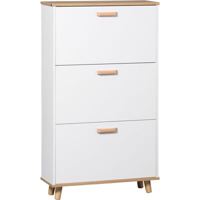 OEM Meuble À Chaussures Style Scandinave 3 Abattants 70 X 23,5 X 122 Cm Blanc - Publicité OEM Meuble À Chaussures Style Scandinave 3 Abattants 70 X 23,5 X 122 Cm Blanc - Publicité