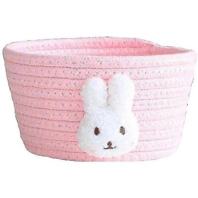 YUDO Panier De Rangement En Fil De Coton De Style Japonais, Boîte De Rangement Pour Jouets Et Objets Divers, Idéale Pour La Chambre, Le Salon Ou Le Bureau.-pink Rabbit - Publicité YUDO Panier De Rangement En Fil De Coton De Style Japonais, Boîte De Rangement Pour Jouets Et Objets Divers, Idéale Pour La Chambre, Le Salon Ou Le Bureau.-pink Rabbit - Publicité