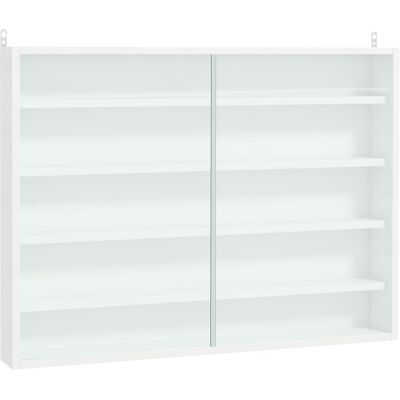 ARRIGONI Vitrine Murale Pour Objets De Collection 4 Étagère Réglables En Hauteur Et 2 Portes Coulissantes 80 X 9,5 X 60 Cm Blanc - Publicité ARRIGONI Vitrine Murale Pour Objets De Collection 4 Étagère Réglables En Hauteur Et 2 Portes Coulissantes 80 X 9,5 X 60 Cm Blanc - Publicité