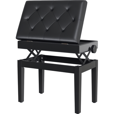 MIDUODUO Tabouret Piano Hauteur Réglable 48 58 Cm Banc Piano Compartiment Rangement Siège Rembourré Charge 200 Kg Cuir Pu Pieds Bois Hévéa Clavier Noir - Publicité MIDUODUO Tabouret Piano Hauteur Réglable 48 58 Cm Banc Piano Compartiment Rangement Siège Rembourré Charge 200 Kg Cuir Pu Pieds Bois Hévéa Clavier Noir - Publicité