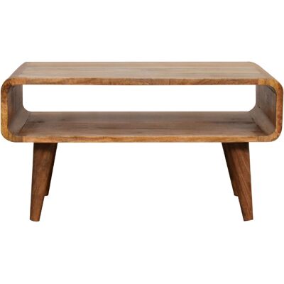 ACKERMAN Solid Wood Open Oak-ish Media Unit, Brown - Publicité ACKERMAN Solid Wood Open Oak-ish Media Unit, Brown - Publicité