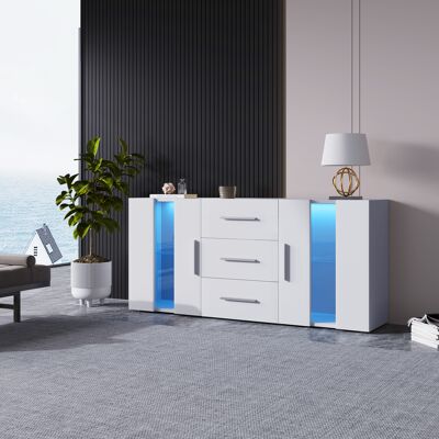 ACKERMAN Buffet, Commode, Crédence, Meuble Indépendant, Armoire De Rangement, Meuble Tv, Meuble Bas, Avec Éclairage Led Pour Salle À Manger, Salon, 140 X 35 X 70 Cm - Publicité ACKERMAN Buffet, Commode, Crédence, Meuble Indépendant, Armoire De Rangement, Meuble Tv, Meuble Bas, Avec Éclairage Led Pour Salle À Manger, Salon, 140 X 35 X 70 Cm - Publicité
