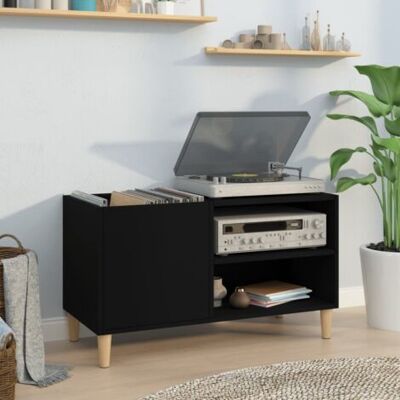 OEM Royaluxe-armoire À Disques, Bibliothèque, Meuble De Rangement, Meuble Tv Noir 84,5x38x48 Cm Bois D'Ingénierie Hyb79799 - Publicité OEM Royaluxe-armoire À Disques, Bibliothèque, Meuble De Rangement, Meuble Tv Noir 84,5x38x48 Cm Bois D'Ingénierie Hyb79799 - Publicité