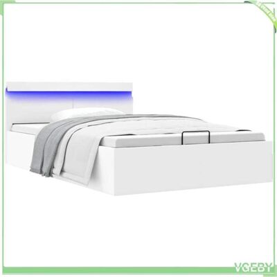 OEM Cadre De Lit - 285548 - Rangement Hydraulique - Led Intégrée - 120 X 200 Cm (blanc) - Publicité OEM Cadre De Lit - 285548 - Rangement Hydraulique - Led Intégrée - 120 X 200 Cm (blanc) - Publicité