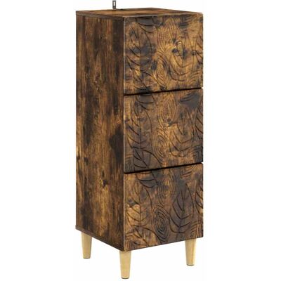 Armoire À Tiroirs Chêne Fumé 33 X 34,5 X 90 Cm Vidaxl - Publicité Armoire À Tiroirs Chêne Fumé 33 X 34,5 X 90 Cm Vidaxl - Publicité