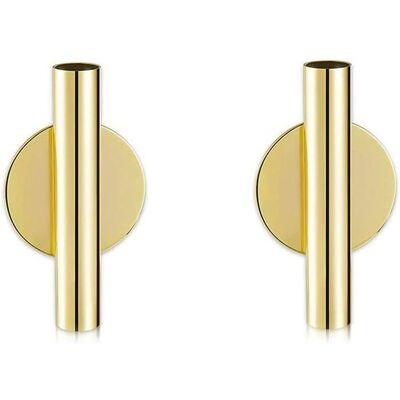 HONORNIC Lot De 2 Vases Muraux En Métal, Support Moderne Pour Fleurs Sèches Pour Porche, Maison, Bureau - Publicité HONORNIC Lot De 2 Vases Muraux En Métal, Support Moderne Pour Fleurs Sèches Pour Porche, Maison, Bureau - Publicité
