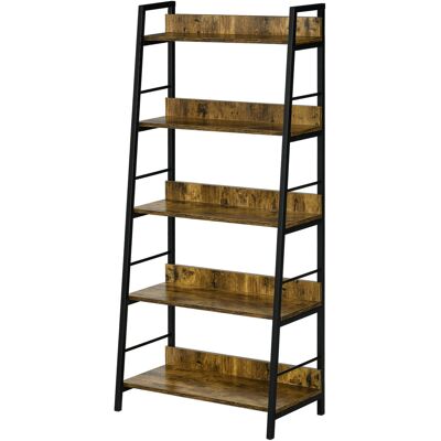OEM Étagère Bibliothèque Style Industriel Incliné 5 Niveaux 70l X 35l X 150h Cm - Publicité OEM Étagère Bibliothèque Style Industriel Incliné 5 Niveaux 70l X 35l X 150h Cm - Publicité