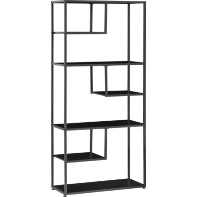 ARRIGONI Bibliothèque Étagère De Rangement À 7 Niveaux Cadre En Acier Style Industriel 83 X 34 X 180 Cm Noir - Publicité ARRIGONI Bibliothèque Étagère De Rangement À 7 Niveaux Cadre En Acier Style Industriel 83 X 34 X 180 Cm Noir - Publicité