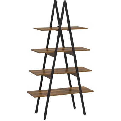 ARRIGONI Etagere Bibliotheque 4 Niveaux Style Industriel Bois Et Acier - Publicité ARRIGONI Etagere Bibliotheque 4 Niveaux Style Industriel Bois Et Acier - Publicité
